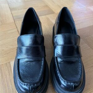 Michael Kors Black Leather Loafers